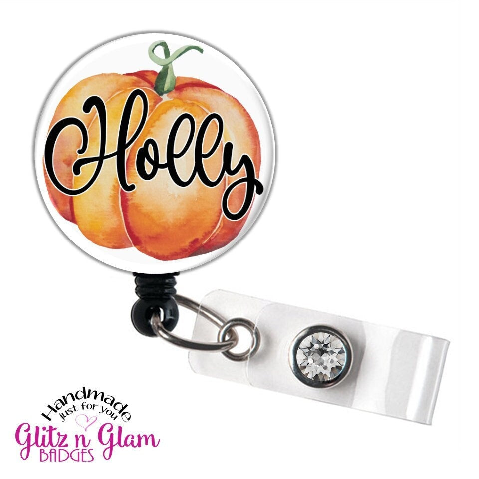 Pumpkin Spice Badge Reel Holder GG5626