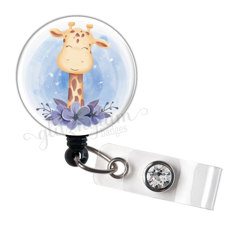 Baby Giraffe Retractable Badge Holder Reel GG1052