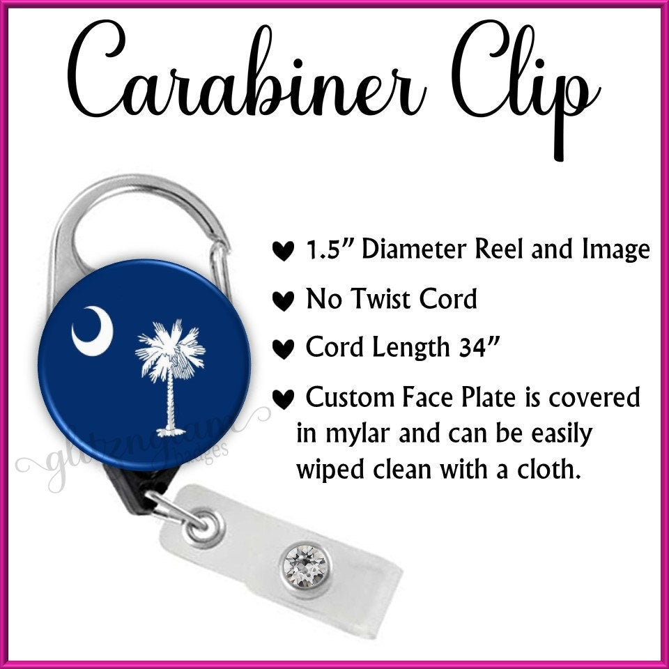 South Carolina State Flag Badge Holder GG2202