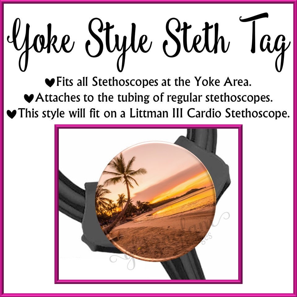 Tropical Beach Sunset ID Badge Reel GG5877