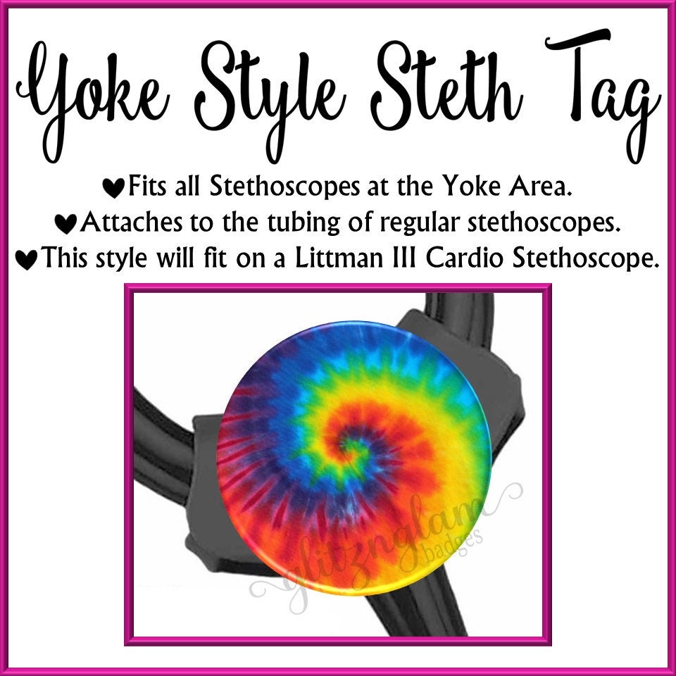 Rainbow Tye Dye Retractable ID Badge Holder Reel GG2122