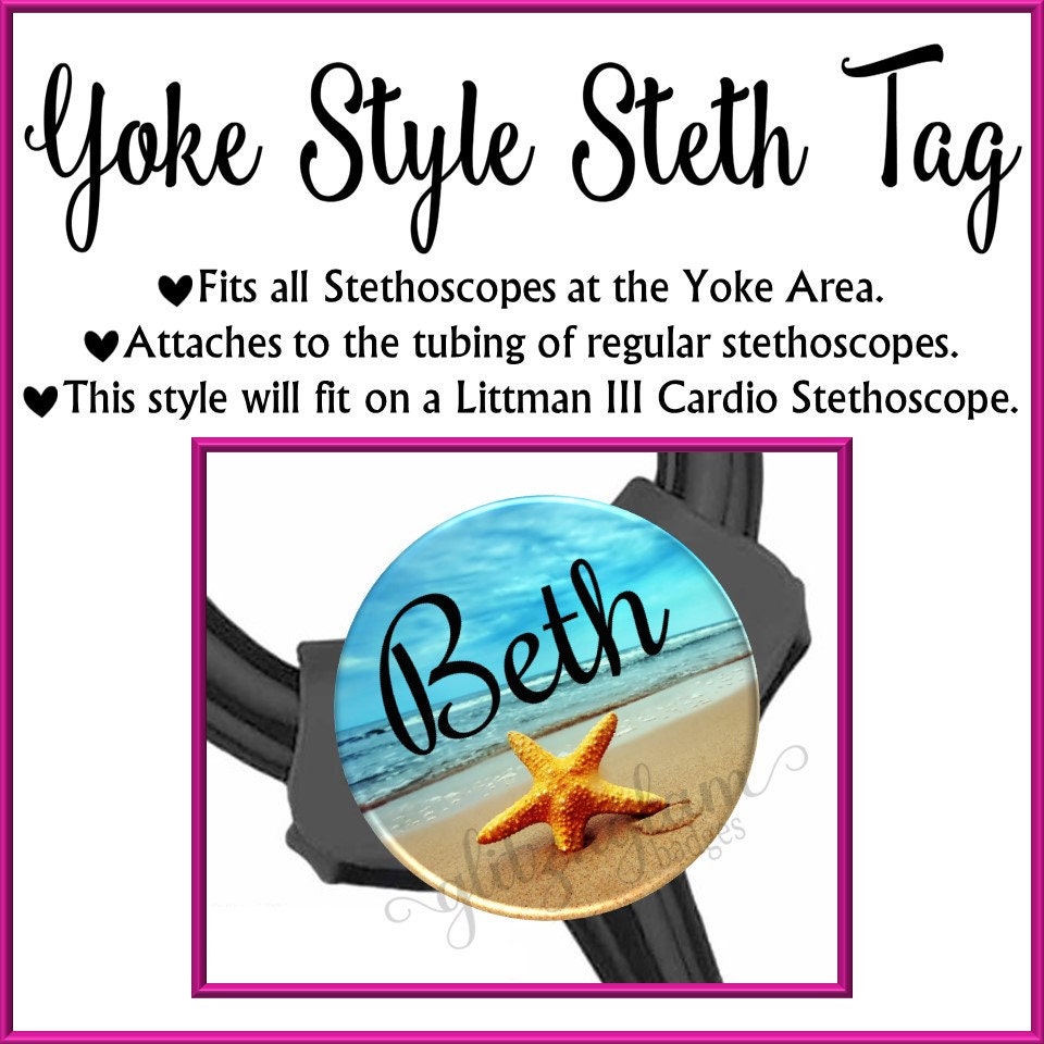 Tropical Beach and Starfish Customizable ID Badge Reel GG4300