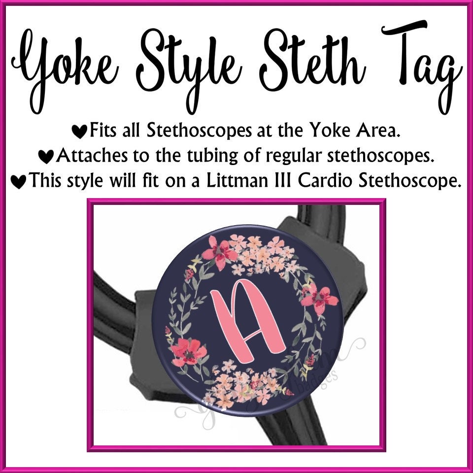 Pink Flowers with Chunky Bold Font Retractable ID Badge Holder - GG4338