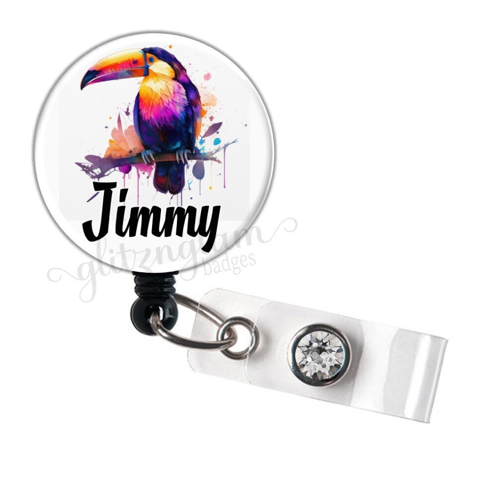 Toucan Bird Personalized Retractable Badge Holder Reel GG6376B