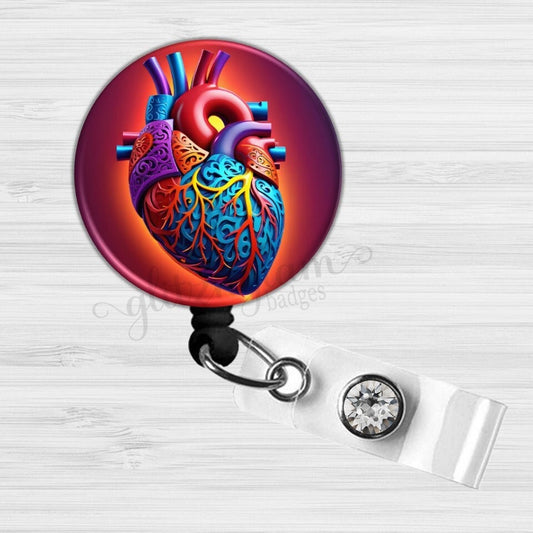 Cardiologist Heart Retractable Badge Reel Holder GG6525