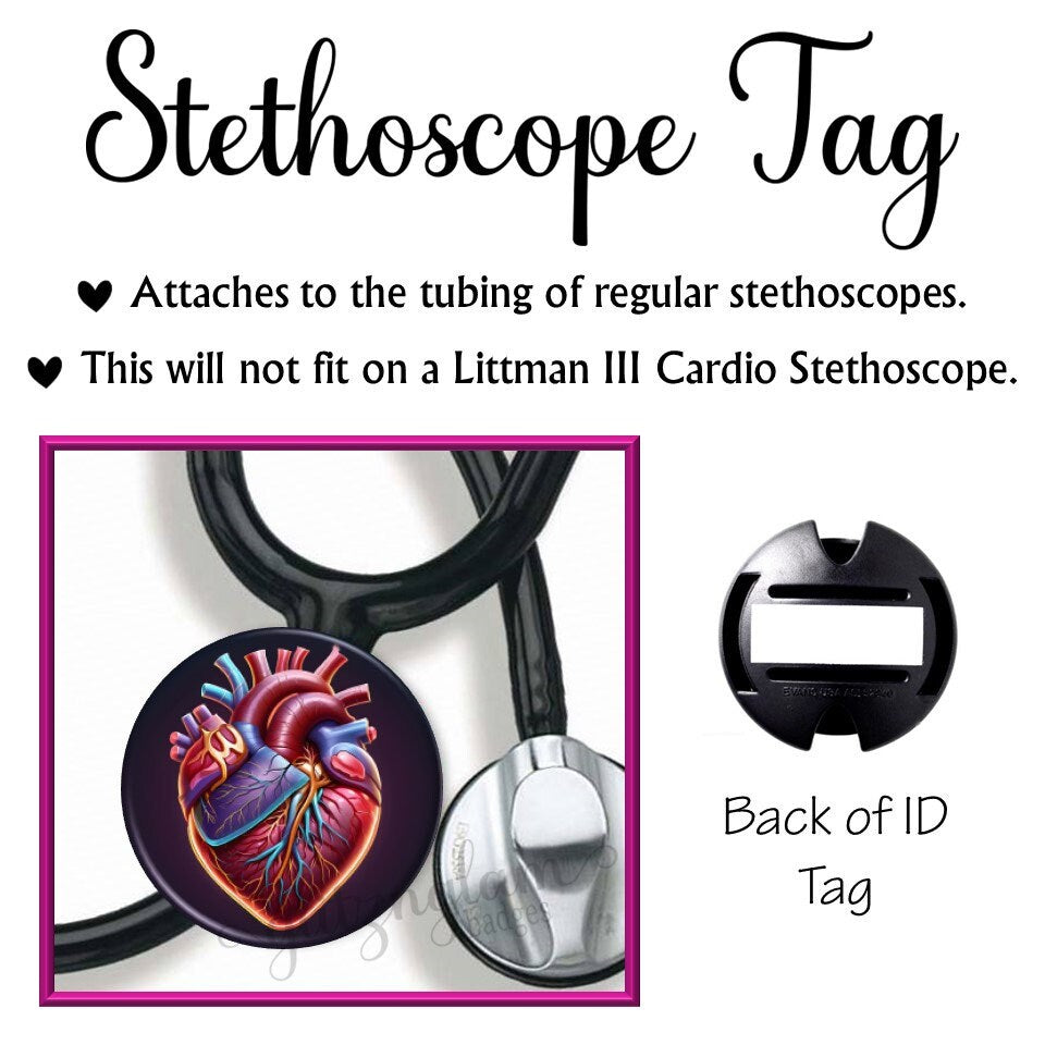 Heart Cardioligt Medical ID Retractable Badge Reel GG6529