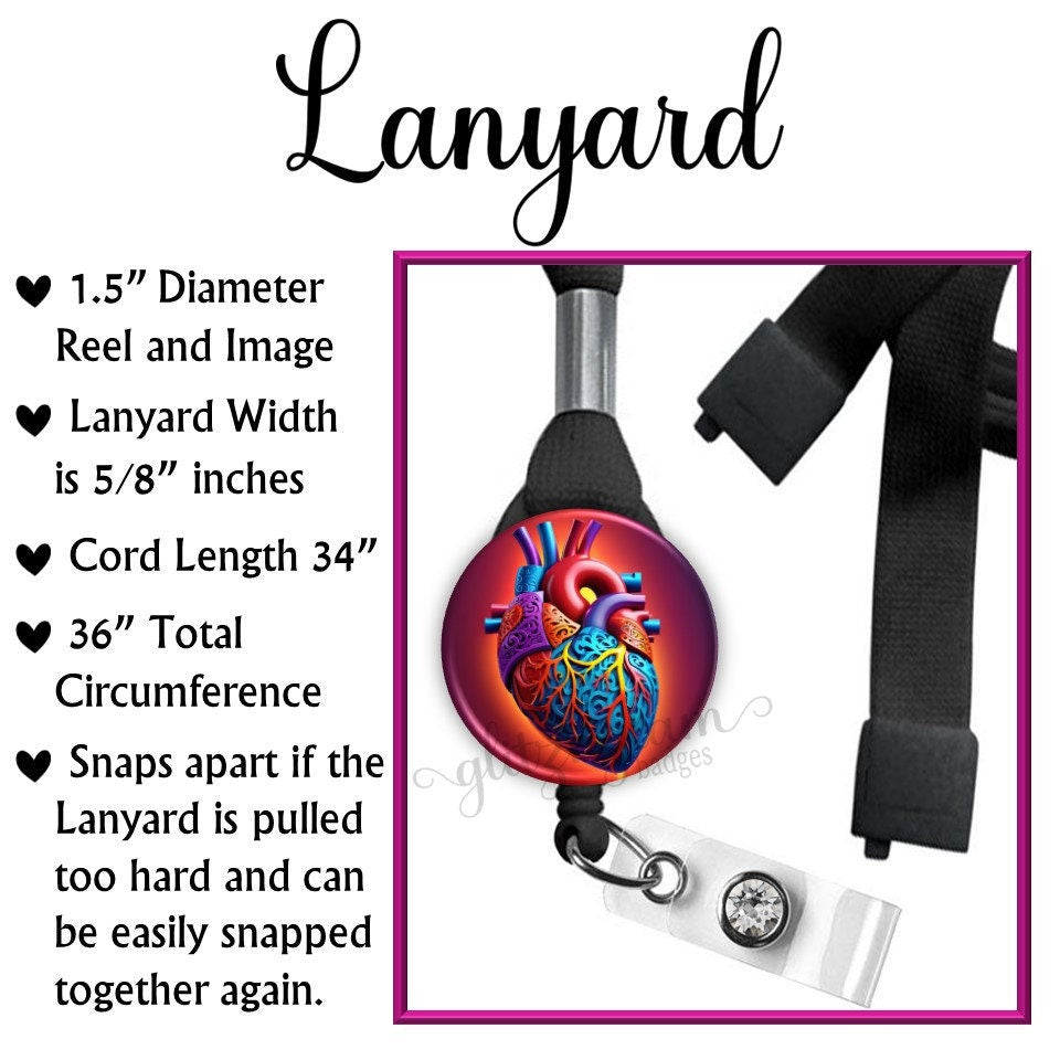 Cardiologist Heart Retractable Badge Reel Holder GG6525