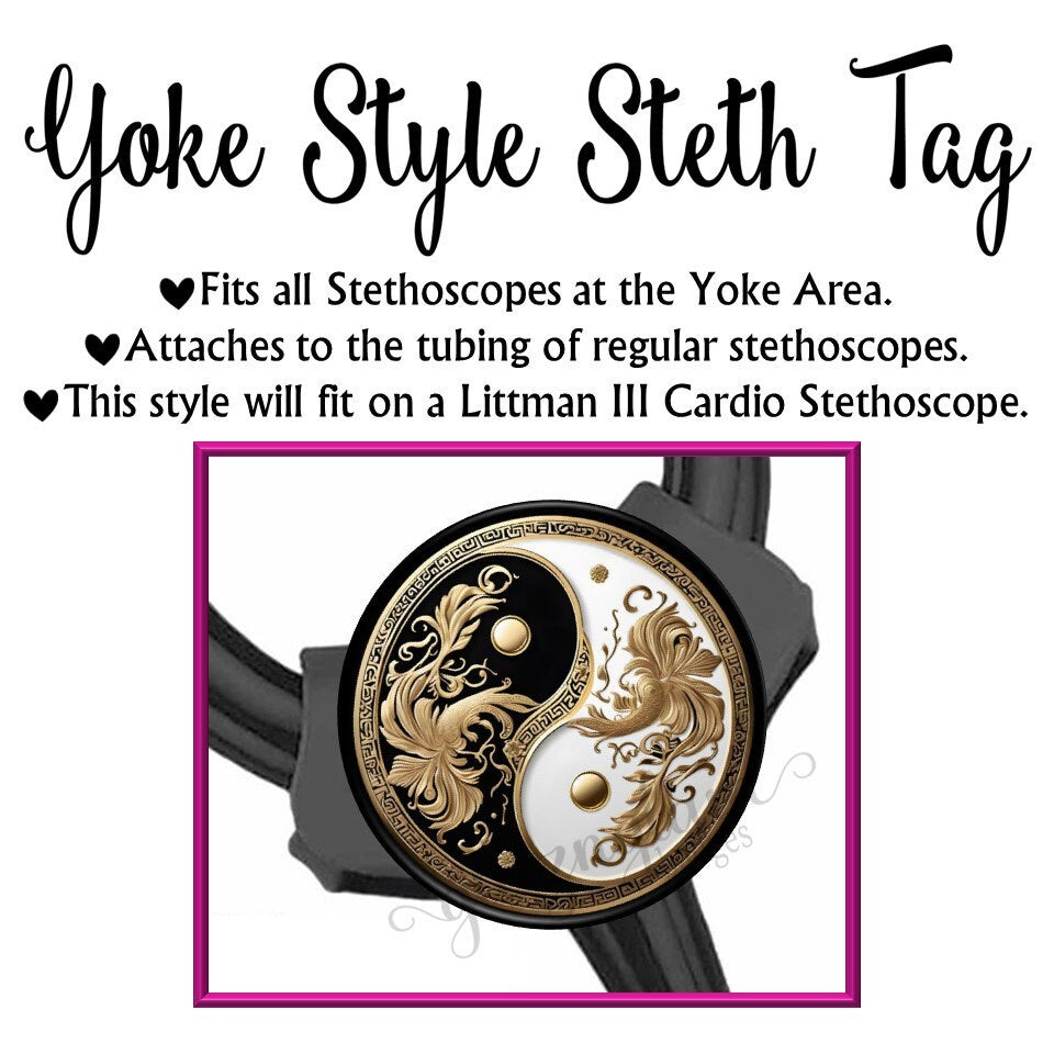 Yin Yang and Peaceful Meditation Retractable Badge Reel GG6566